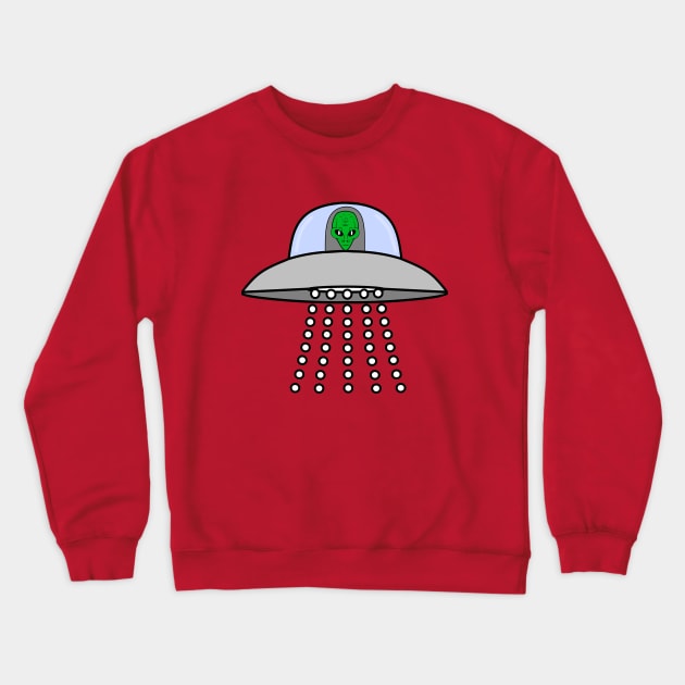 BEAM Me Up Alien Spaceship Crewneck Sweatshirt by SartorisArt1